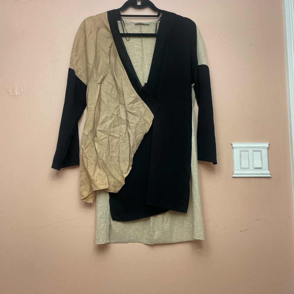 Black and brown blouse